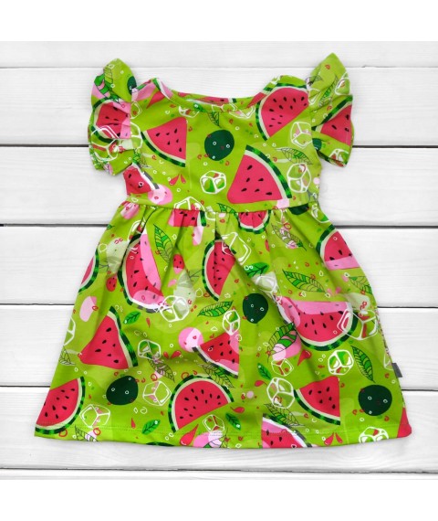 Платье летнее детское Сочный арбузик  Dexter`s  Зеленый;Розовый d123ар-нв  122 см (d123ар-нв)