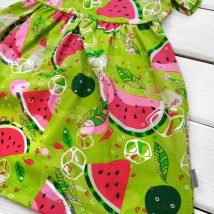 Платье летнее детское Сочный арбузик  Dexter`s  Зеленый;Розовый d123ар-нв  110 см (d123ар-нв)