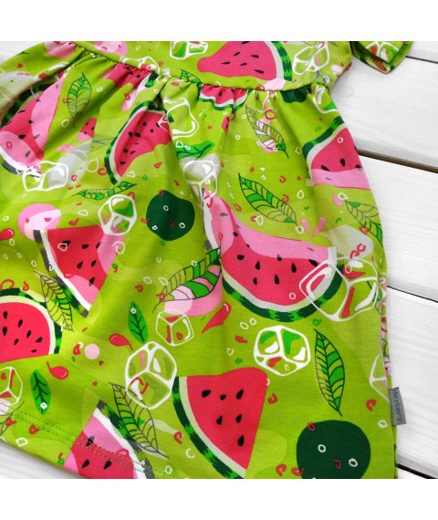 Children's summer dress Juicy watermelon Dexter`s Green; Pink d123ar-nv 110 cm (d123ar-nv)