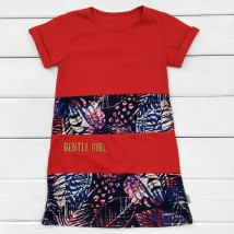 Плаття-туніка з коротким рукавом Gentle Girl  Dexter`s  Червоний 1-23  110 см (d1-23лс-кр)