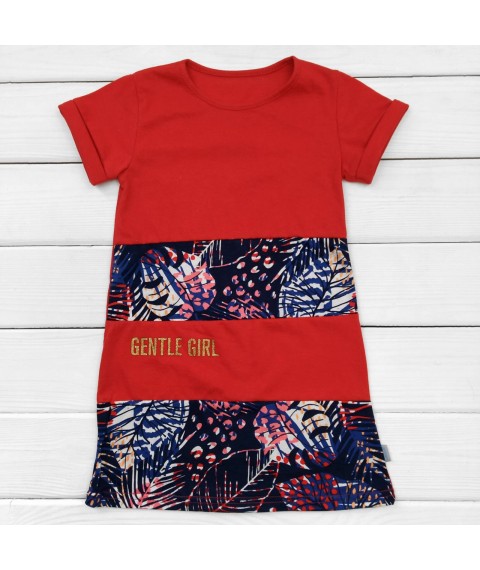 Платье-туника с коротким рукавом Gentle Girl  Dexter`s  Красный 1-23  110 см (d1-23лс-кр)