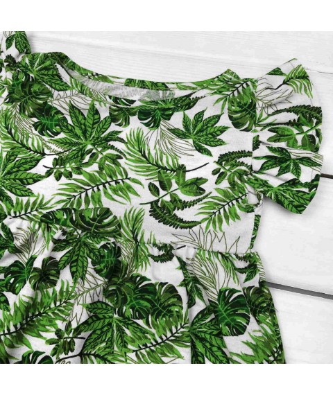 Dress for summer Fern Dexter`s Green; White d123pr 98 cm (d123pr)