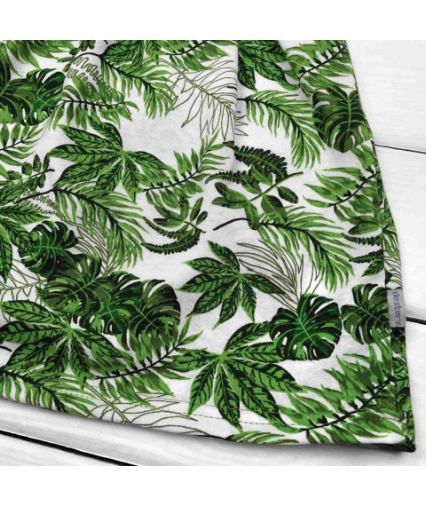 Платье из легкой принтованой ткани Папоротник  Dexter`s  Зеленый;Белый d123пр  110 см (d123пр)