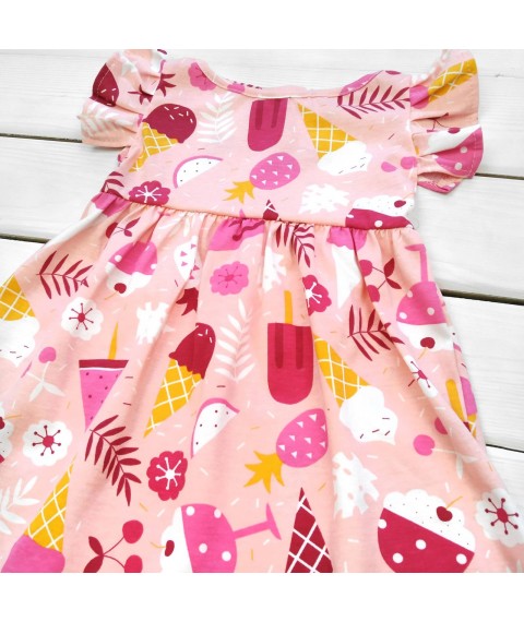 Платье Мороженко короткий рукав  Dexter`s  Розовый 123  122 см (d123мр)