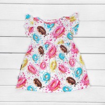 Children's dress with a bright pattern Sweetie Dexter`s White; Pink d123pch-b 110 cm (d123pch-b)