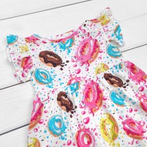 Детское платье с ярким рисунком Sweetie  Dexter`s  Белый;Розовый 123  98 см (d123пч-б)