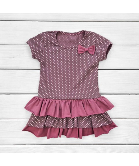 Дитяче плаття з коротким рукавом і пишною спідничкою Пшоно  Dexter`s  Бордовий d124пш  86 см (d124пш)