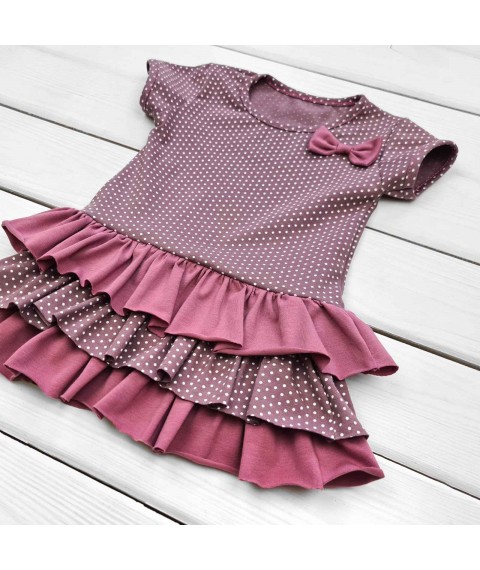 Дитяче плаття з коротким рукавом і пишною спідничкою Пшоно  Dexter`s  Бордовий d124пш  98 см (d124пш)