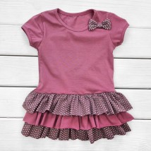 Дитяче плаття з пишною спідничкою Пшоно  Dexter`s  Рожевий 124  122 см (d124рв)