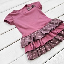 Детское платье с пышной юбочкой Пшено  Dexter`s  Розовый 124  98 см (d124рв)