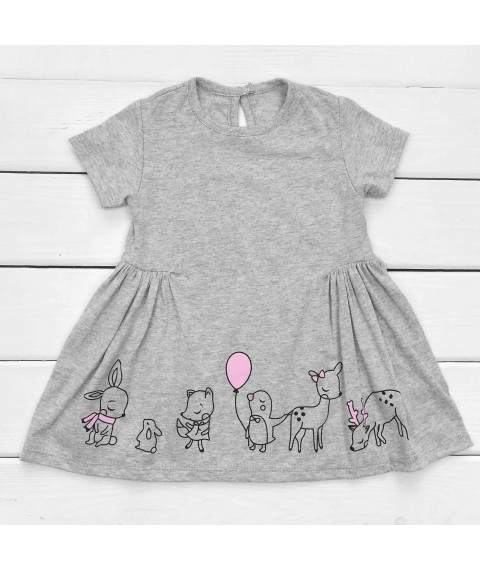 Children's dress with short sleeves and waist fastening Good Day Dexter`s Gray 188-1 104 cm (188-1)