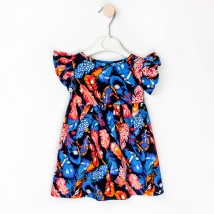 Children's summer dress with Dexter`s print Blue 123-1pk 92 cm (123-1pk)