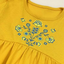 Bright yellow dress for a girl under Dexter`s embroidery Yellow 118 98 cm (d118ас-ж)