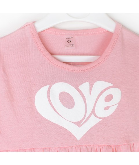 Girl's summer dress cool pink LOVE Dexter`s Pink d119sc-rv 98 cm (d119sc-rv)