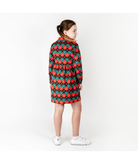 Children's dress with fur Scotland Dexter`s Red d370rm-ngtg 98 cm (d370rm-ngtg)