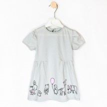Short-sleeved dress Dexter`s animal Gray 1040 122 cm (d1040-2)
