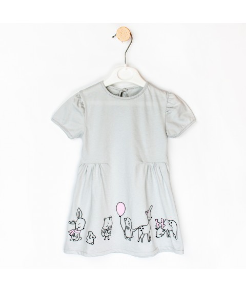 Dexter`s Animal Short Sleeve Dress Gray 1040 128 cm (d1040-2)