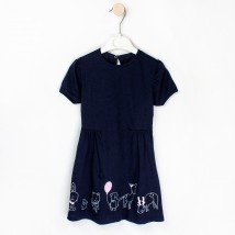 Knitted dress with short sleeves Animal Dexter`s Blue 1040 128 cm (d1040-3)