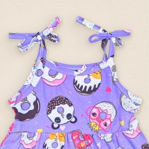 Crazy Donut Dexter`s loose-fitting sundress with ties Purple 122 134 cm (d122pch-f)