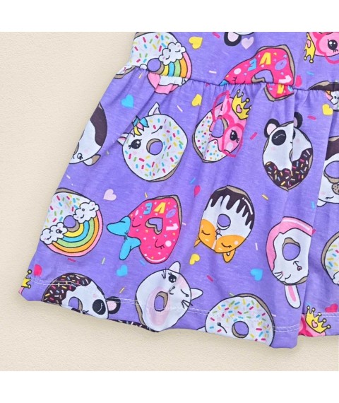 Crazy Donut Dexter`s loose-fitting sundress with ties Purple 122 134 cm (d122pch-f)