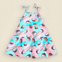 Sundress for girls with ties Coconut Dexter`s Pink; Blue 122 98 cm (d122кс-нв)