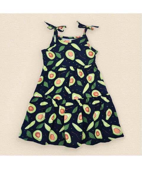 Avocadisimus Dexter`s loose cut sundress Dark blue; Green 122 98 cm (d122ав)