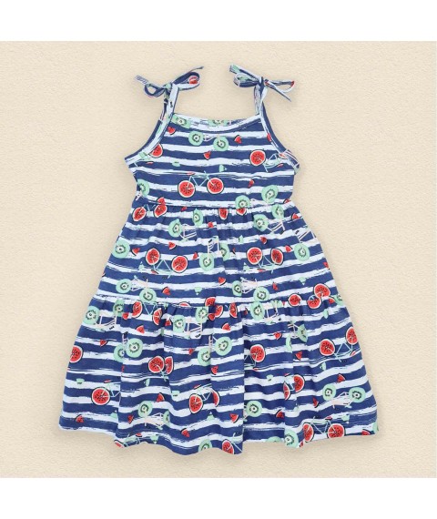 Sundress for girls Sea Watermelon Dexter`s White; Blue 122 128 cm (d122ar-vl)