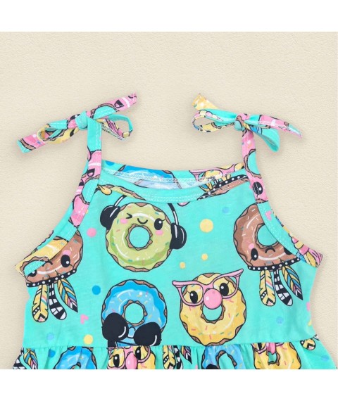 Crazy Donut Dexter`s Menthol 122 98 cm (d122pch-zl) summer sundress for girls with a free cut