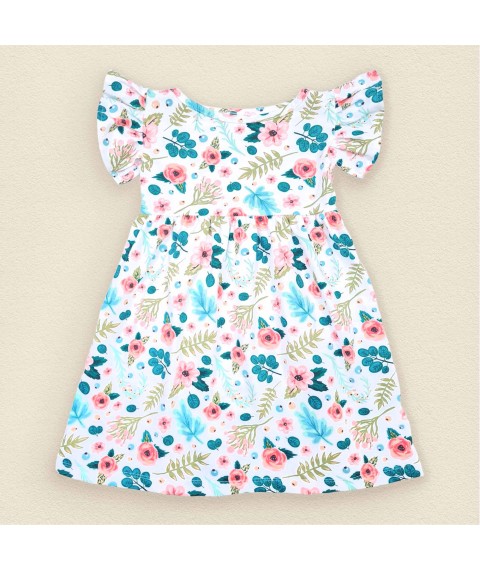 Summer dress for girls Malva Dexter`s White; Multi-colored d123bt-b 110 cm (d123bt-b)