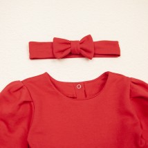 Красное платье с повязкой для девочки Red holiday  Dexter`s  Красный d380кр-нгтг  110 см (d380кр-нгтг)