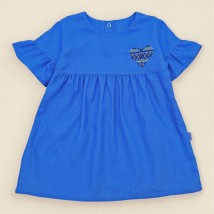 Dress for a girl made of linen blue Free Ukraine Dexter`s Blue 1118 86 cm (d1118sc-gb)