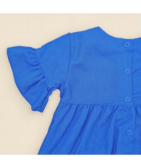 Сукня для дівчинки з льону синя Вільна Україна  Dexter`s  Синій 1118  122 см (d1118сц-гб)