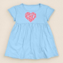 Летнее платье кулир для девочки Heart  Dexter`s  Голубой 118  104 см (d118сц-гб)