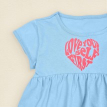 Летнее платье кулир для девочки Heart  Dexter`s  Голубой 118  104 см (d118сц-гб)