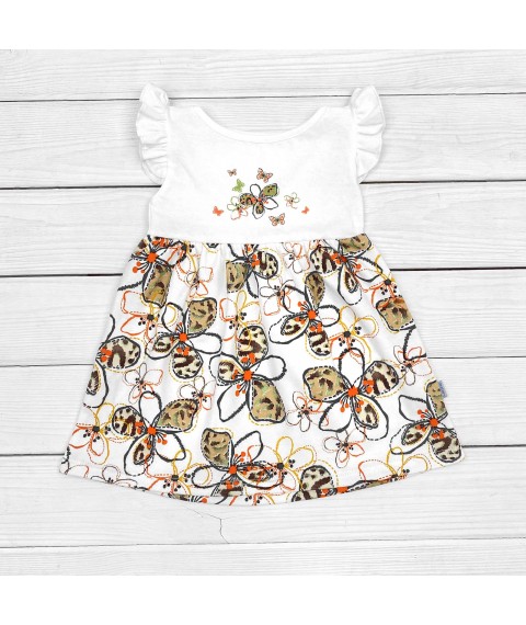 Children's dress Kvitka Dexter`s White; Green 972 86 cm (d972cv-b)
