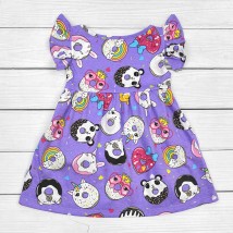 Children's dress with a bright pattern Crazy Donuts Dexter`s Purple d123pch-f 98 cm (d123pch-f)
