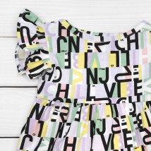 Детское платье на лето Letter  Dexter`s  Чорный;Фиолетовый d123бкв  110 см (d123бкв)