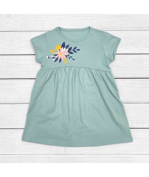 Girl's plain dress Dini Dexter`s Green 118 110 cm (d118cm-pl)
