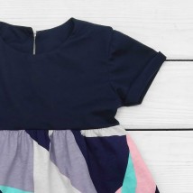 Сукня Abstract з коротким рукавом для дівчинки  Dexter`s  Темно-синій;Рожевий 118  110 см (d118аб-тс)