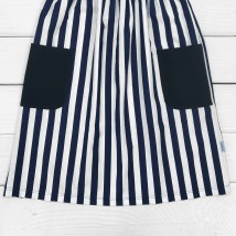 Детское платье миди в полоску Odrie  Dexter`s  Черный;Белый 122  110 см (d122-2пл-чн)