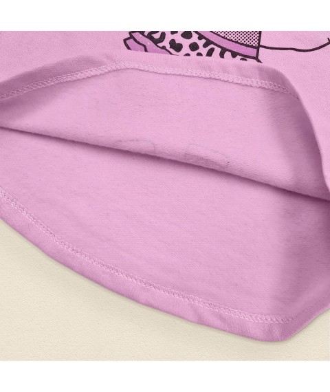 Детская туника из ткани с начесом и милой аппликацией  Malena  Розовый 343  80 см (343л-рв)
