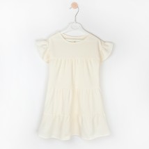 Нежное платье для девочки из вафельки Dairy  Dexter`s  Молочный d126вф-мл  110 см (d126вф-мл)