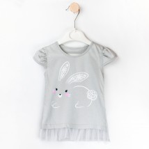 Children's knitted dress Bunny with tulle Dexter`s Gray 138 92 cm (d138-2)