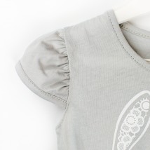 Детское трикотажное платье Зайчик с фатином  Dexter`s  Серый 138  74 см (d138-2)