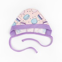 Чепчик на завязках c начесом для девочек Macaroons  Dexter`s  Розовый 312171 40  (312171)