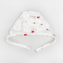 Шапочка на завязках для новорожденных Meow  Dexter`s  Белый d131кт-мл 38  (d131кт-мл)