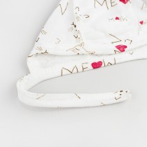 Шапочка на завязках для новорожденных Meow  Dexter`s  Белый d131кт-мл 38  (d131кт-мл)