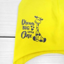 Children's double interlock hat Dexter`s Giraffe Yellow 961 68 cm (d961f-f)