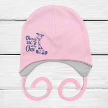 Two-layer hat for a girl Giraffe Dexter`s Pink 961 80 cm (d961g-rv)