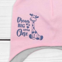 Two-layer hat for a girl Giraffe Dexter`s Pink 961 68 cm (d961g-rv)